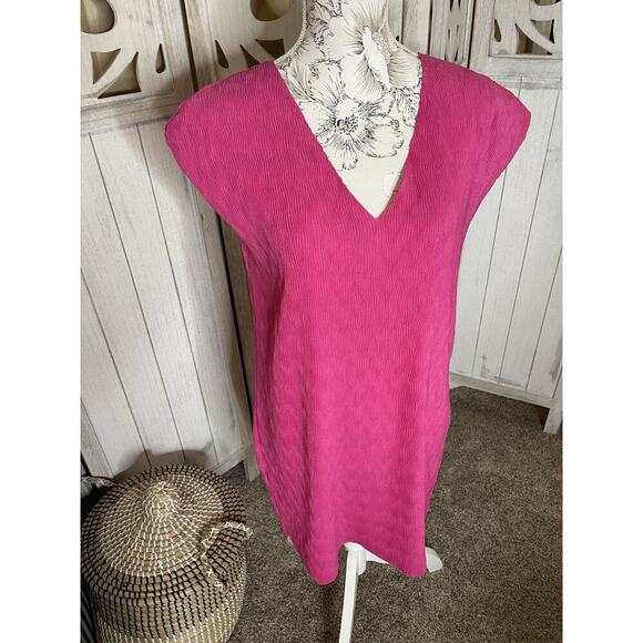 Long Tall Sally Lightweight Pink Dress Womens Size Small Sleeveless V Neck - Picture 1 of 7
